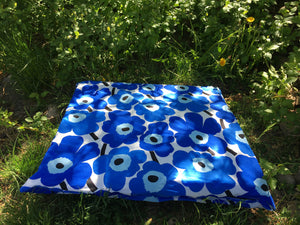 Custom dog bed cover with Marimekko cotton fabric